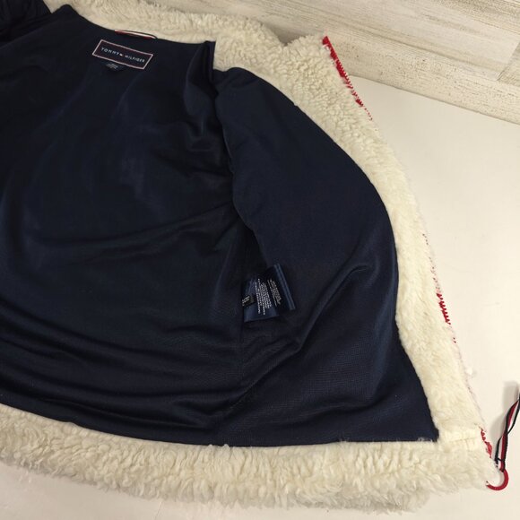 TOMMY HILFIGER White Warm Fuzzy Full Zip Sherpa Jacket WOMEN'S SIZE MEDIUM - Picture 14 of 16